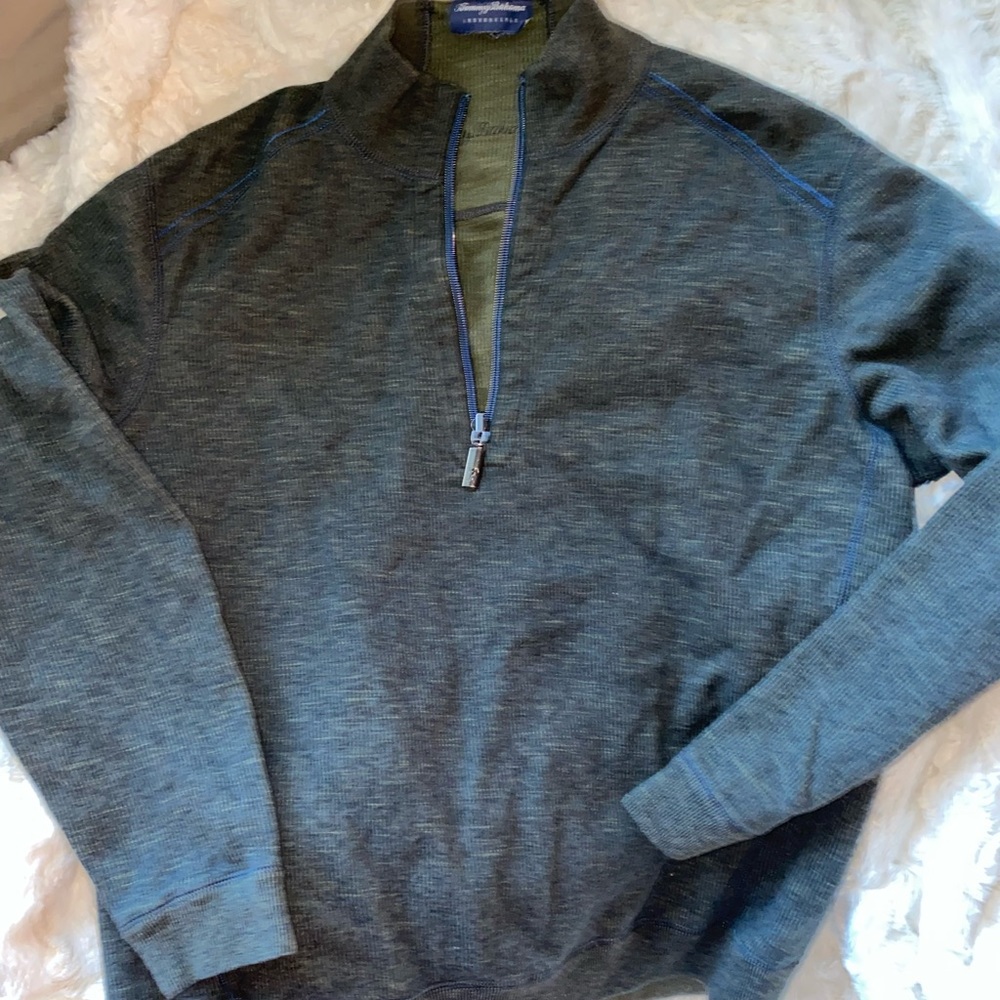 Tommy Bahamas reversible sweater large
